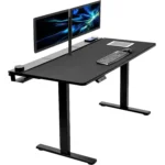 Electric 60 x 30 in Standing Adjustable Gaming Desk with Hidden Cable Trays, Full-Size Mouse Pad, Holds 220 lbs,, Customized