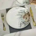 European ceramic western dinner plate, jungle set, steak plate, Coffee cup, afternoon , personalized gift set – in a cozy