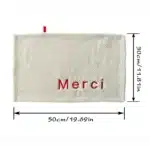INS Texture Square Towel Quick Dry Letter Embroidery Hand Towel Soft Water Absorption Hand Towel for Kitchen Bathroom