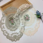 Vintage Lace Placemat Embroidered Table Cloth Dining Room Decorative Table Mats Party Wedding Antique Coffee Coasters