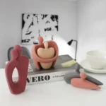 Nordic Morandi  Art Couple Statue Decoration Hom Ceramic Matte Couples Model Office Desk Decor Figurines for Living Room Gift - Image 4