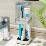 Toothbrush Holder With Cup/Cover, Compatible With Conventional Toothbrushes, Can Store Toothpaste Toothbrush Holder For