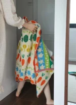 Kawaii Japanese Pure Cotton Towels Cute Vegetable Absorbent Towel Thick Soft Face Skin-friendly Bath Towel for Kids &