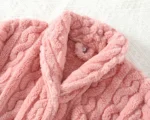 2026 New Autumn/Winter Women's Bathrobe Flannel Thickened Warm Buckle Long Dress Solid Color Nightgown Home Fur Ladies – top