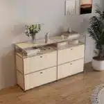 Modern Module Living Room Cabinet Stainless Steel TV Cabinet Storage Combination Sideboard Chest of Drawers Customizable