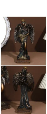 Resin Ornaments Blinded Greek Goddess Fortune Figurine Goddess of Good Fortune and Wealth Sculpture Home Office Decor