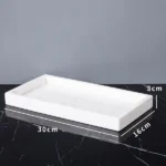 Minimalist Volakas White Natural Marble Set for Bathroom Luxury Soap Dispenser Toothbrush Holder Tray Bathroom Set