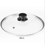 Pot Cover Tempered Glass Round Frying Pan Cover Visible Vertical Lid Pot Lid Cookware Parts Kitchen Accessories 20-30cm