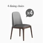 Slate Extendable Round Dining Table – angled view
