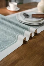 Table Runner Nordic Jacquard Geometric Table Flag Tassel Fashion Tea Flag Dining Flag Long Polyester Cotton Tablecloth – in