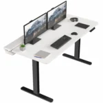 Electric 60 x 30 in Standing Adjustable Gaming Desk with Hidden Cable Trays, Full-Size Mouse Pad, Holds 220 lbs,, Customized
