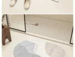 Bathroom Carpet Non-slip Strong Absorbent Floor Mats Home Decor Beige Stripes Bath Mat Toilet Entrance Area Rug Alfombra De