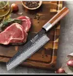 TURWHO 8.2" Japanese Kiritsuke Knife Damascus Steel Hand Forged VG10 Chef Knife Kitchen Sharp Professional Cleaver Cooking