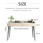 Goldoma Modern Minimalist Dresser with Stone Desktop and Makeup Table – styled in a modern Vanities setting