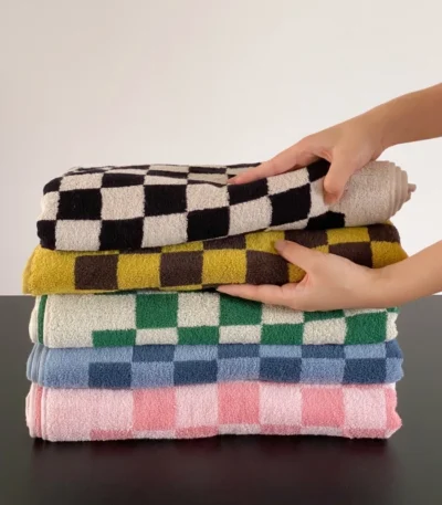 The new spell color restoring ancient ways the checkerboard long-staple cotton towel wash a face to face towel bath towel