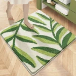 Square Floral Bath Mat, Ultra Plush Absorbent Bathroom Rug, Non-Slip Backing & Soft Touch Surface, Floor Mats for Bathroom Decor - Image 11