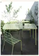 Outdoor Metal Dining Table – Simple Waterproof Table for Patio & Garden – base detail