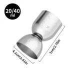 20/40ml Cocktail Bar Stainless Steel Jigger Double Spirit Measuring Cup For Home Bar Party Club Accessories Barware Tools