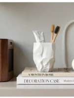 Rock Shape Mouthwash Mug Ceramic Toothbrush Cup Storage Tray Portable Travel Toothbrush Mug Vanity Sink Bathroom Accessories