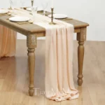 2-10Meters Pure Cotton Table Runner Retro Burr Texture Gauze Cloth Dining Vintage Wedding Party Christmas Linen Decoration