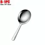 Stainless Steel Serving Spoons Dining Soup Rice Spoon with Drain Hole Heat Insulated Handle Kitchen Utensils Restaurant