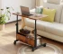 JHK 31.5IN Adjustable Height Mobile Standing Computer Desk with Locking Wheels Metal Frame Portable Workstation for Walking