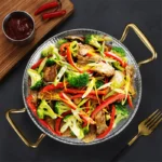 304 stainless steel Spanish seafood rice pot Commercial crayfish plate Flat bottom stewed rice pot Double ear frying pan