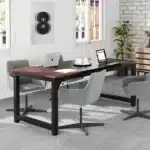 Tribesigns Modern Computer Desk Large Office Desk Computer Table Study Writing Desk Workstation for Home Office – side view