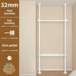 Freestanding coat rack with hooks holding jackets and bags in an entryway, adjustable design with sturdy steel frame