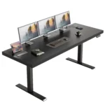 71 Inch Executive Electric Standing Desk, Height Adjustable Desk with Power Outlet & 1.38" Thick 3-Piece Desktop,,