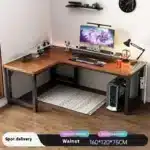 47 in Computer Desk with Drawer, Storage Cabinet Shelve, L Shape Home Office Reversible Study Table, Wood Executive Writing