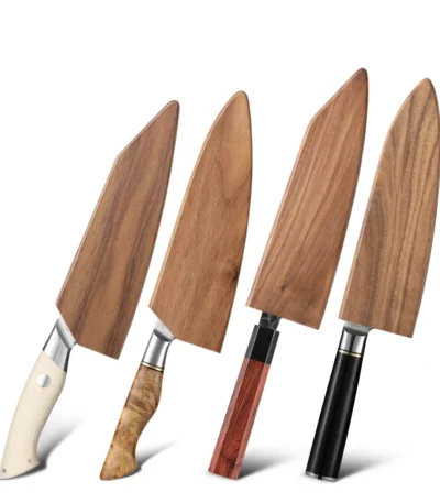 HEZHEN Magnetic knife Sheath Wooden Sheath High Quality Walnut Wood Knife Cover for HEZHEN Chef knife