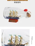 Black Pearl Pirates Of The Caribbean Boat Ship In The Bottle Boat In The Glass Drifting Bottle Creative Crafts Home Office