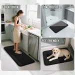 40*60CM Memory Foam Bath Mat, Quick Dry Super Soft Absorbent Bathroom Rug Non Slip, for Floor & Tub - Image 3