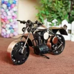 Vintage Motorcycle Model Retro Motor Figurine Iron Motorbike Prop Handmade Boy Gift Kid Toy Home Office Decor Desk