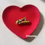 Cartoon Cute Heart Shaped Ceramic Plate Shaped Love Salad Plate Home Breakfast Bread Omelette Dishes Tableware Kitchen
