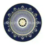 European Geometric Pattern Ceramic Dinner Plate Restaurant Hotel Tableware Bone China Dishes Steak Pasta Plate Kitchen
