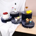 5pcs Buffet Riser Dessert Table Display Set White Cardboard Display Stands for Party Birthday Drink Collectibles Jewelry Show - Image 29