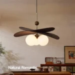 2026 Wabi Sabi Wicker Hanging Chandelier Light Fixture Vintage Glass Bubble Pendant Lamp For Dining Room Bedroom Living Room