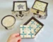 6 Pieces Colorful Shell Coaster Set Circle/Square Teapot Cup Insulation Pad Desktop Tableware Bowl Mat Home Kitchen Supplies