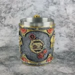 Creative 3D Mechanical Dragon Scale Beer Mug Large Capacity Coffee Cup Vintage Goblet 304 Stainless Steel Resin Bar Wine