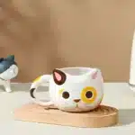 Creative 3D Embossed Ceramic Cat Teamug Office Cute Animal Ceramic Coffee Mug 430ml Milk Drink Cup Drinkware Home Decoration