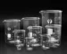 Borosilicate glass measuring cup with clear measurement marks on a kitchen counter
