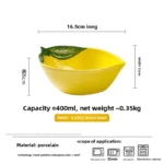 Creative Lemon Plate Ceramic Fruit Dish Ins Style Home Dining Thai Restaurant Tableware – close-up detail