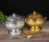 GIEMZA Relief Metal Container Southeast Asian soup bowl with spoon and lid