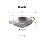 Double Ear Bar Cauldron Commercial round bottom pot Small Hot Pots Thickened creative stainless steel dry pot Pot cub Golden - Image 16