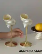 Handmade Natural Conch Wine Glass Modern Creative Niche Christmas Gift Gift Decoration Ornaments Household Shell Candlestick