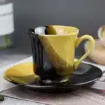 Espresso Coffee Milk Cup Small White Ceramic Mug Household coffee cup and dish set Afternoon tea Dim sum fruit plate coffee