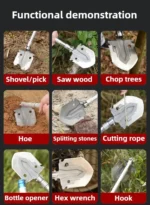 Multifunctional Shovel Folding Military Shovel Self-defense Outdoor Survival Supplies Set Garden Tools Camping Accessories
