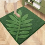 Square Floral Bath Mat, Ultra Plush Absorbent Bathroom Rug, Non-Slip Backing & Soft Touch Surface, Floor Mats for Bathroom Decor - Image 7